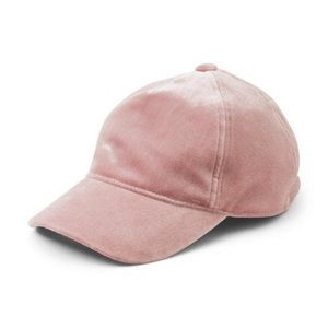 Janie and Jack Blush Pink Velvet Cap Size 12-24 Months